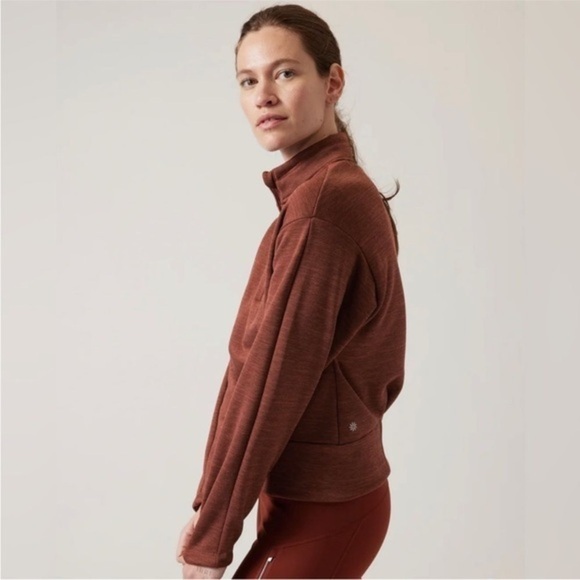Athleta Tops - Athleta Altitude Polartec Half Zip Sweatshirt Mahogany Heather Size Small